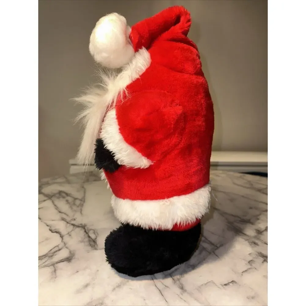 VINTAGE 1984 Rennoc Standing Fat Santa Plush Figure Chubby 15x8
